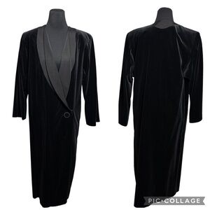 Yeohlee Velvet Formal Duster Black Tie Tuxedo Jacket Evening SZ S Opera Minimal